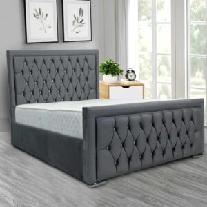 this is hilton bed in grey color