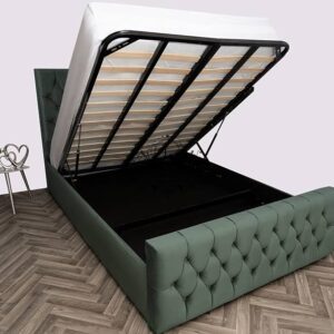 this is plush velvet florida storage bed frame