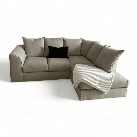 this is dylan 4 seater corner sofa in cream color
