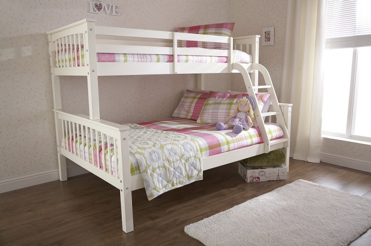 Wooden Trio Bunk Bed: