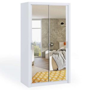 this is picture of small sliding wardrobe in white